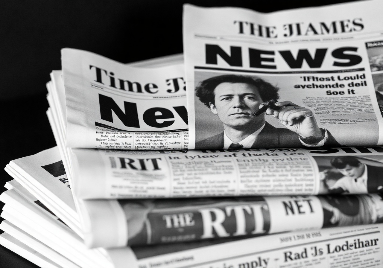 Abstrakte Darstellung digitaler Medienstrukturen für den Pressespiegel